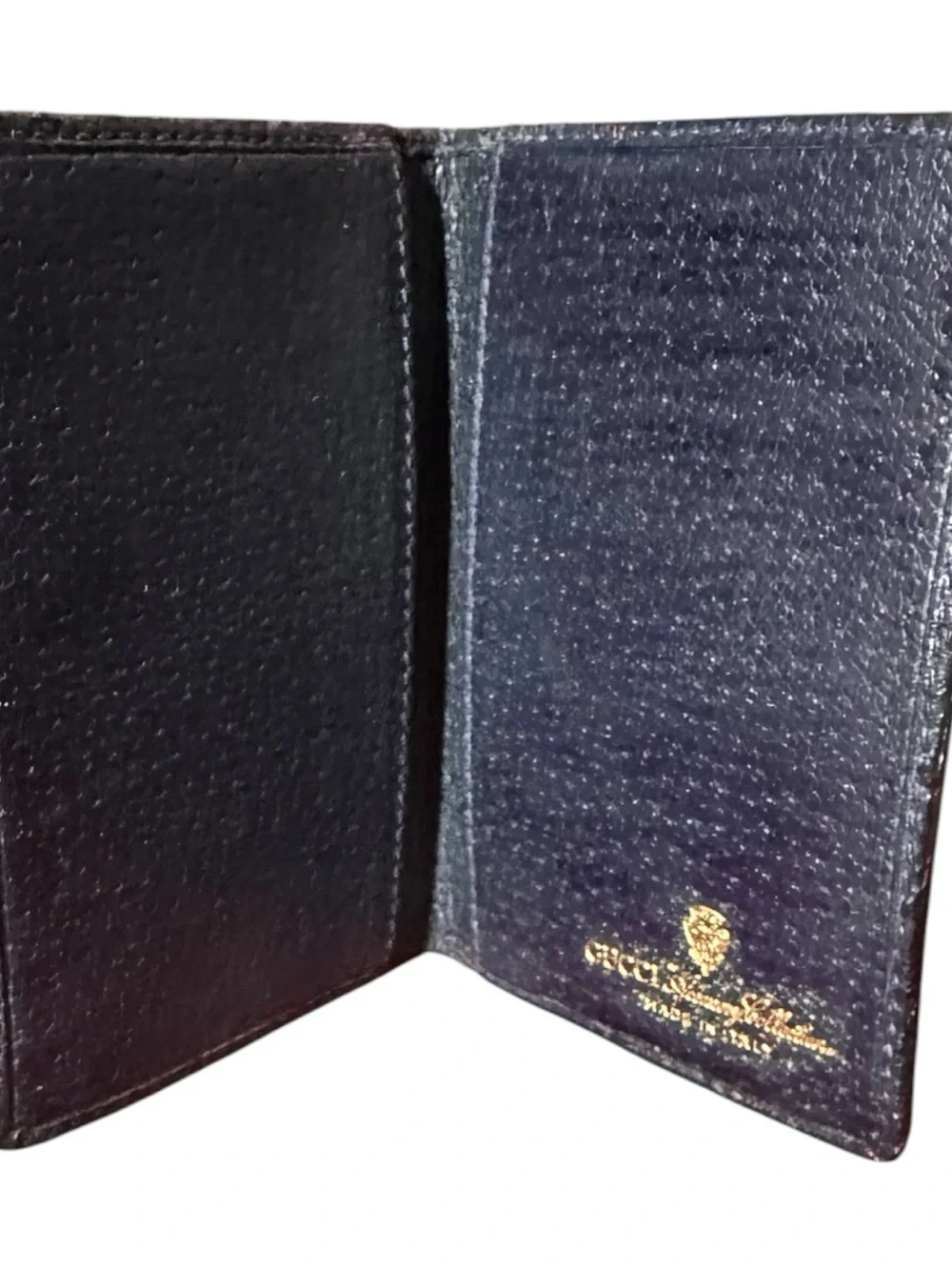 Gucci Navy GG converted Canvas Leather Clutch Bag with Web Stripe & Card Holder
